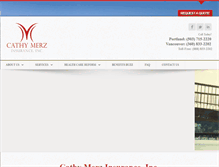 Tablet Screenshot of cathymerzinsurance.com